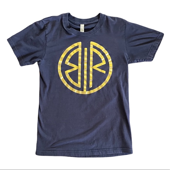 American apparel navy t-shirt with gold details - Picture 1 of 4